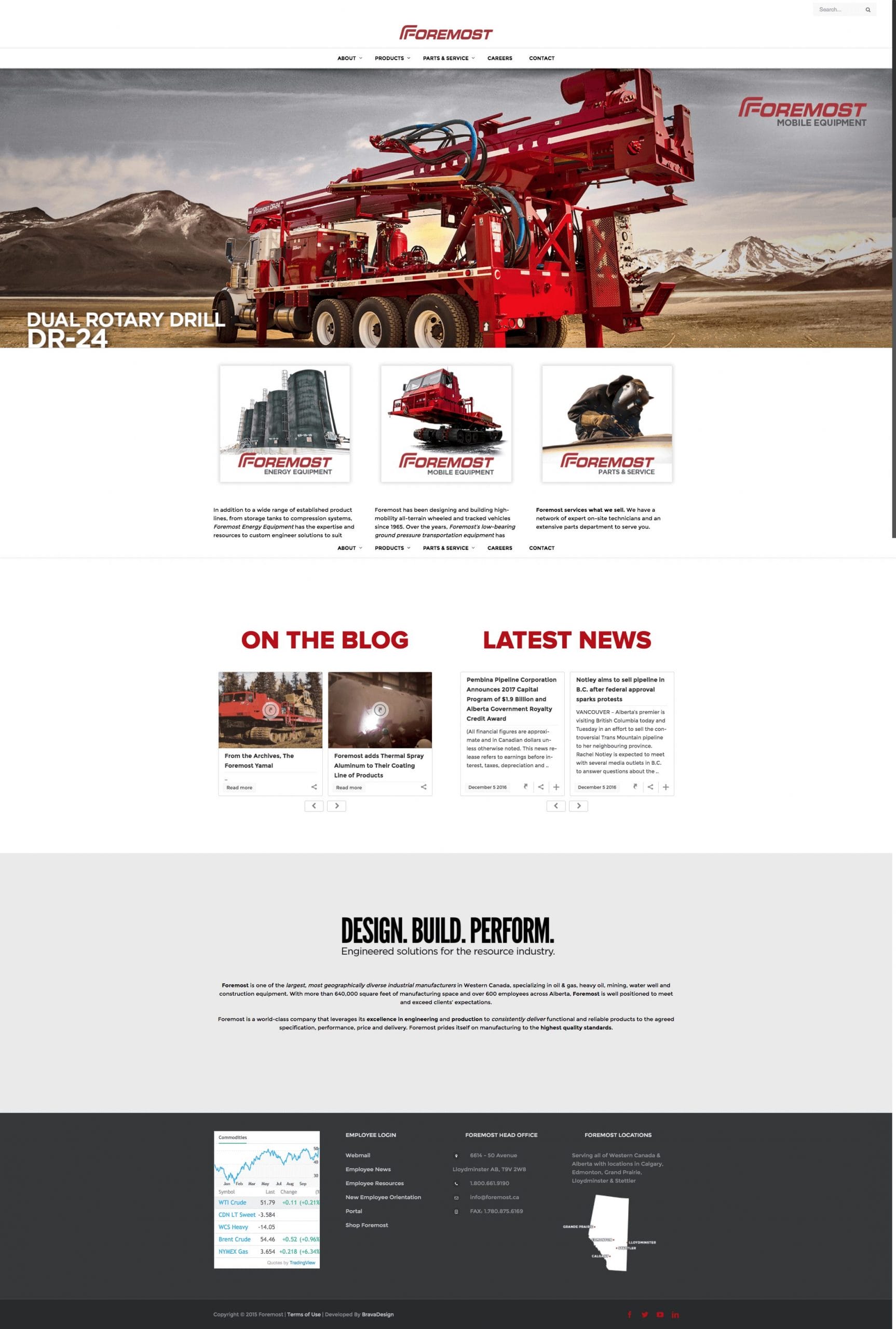 Website design project - foremost full page design