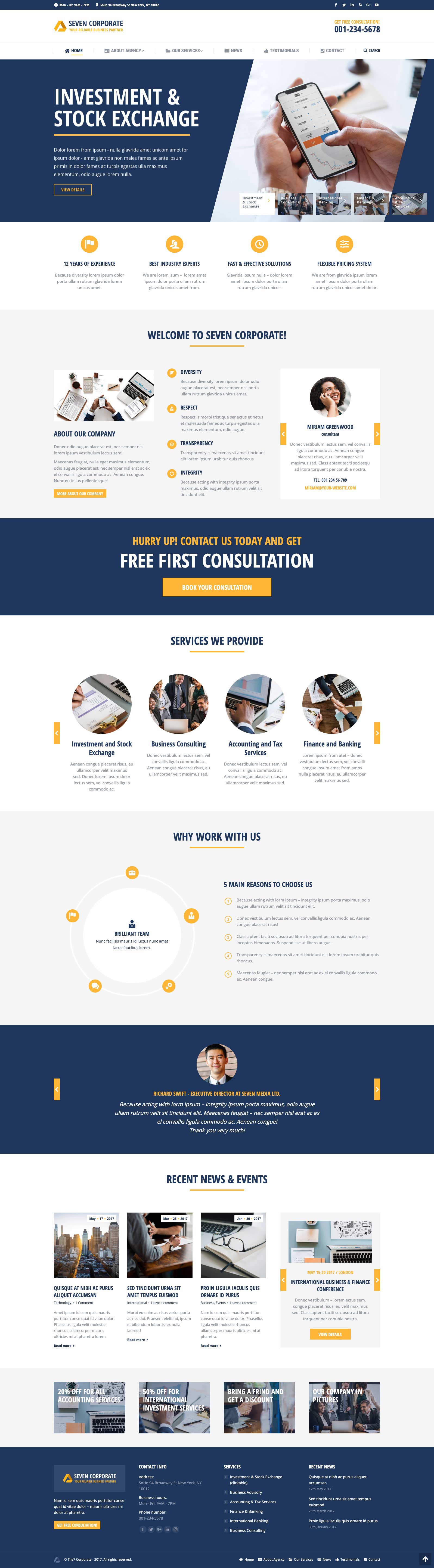 sample small business website design